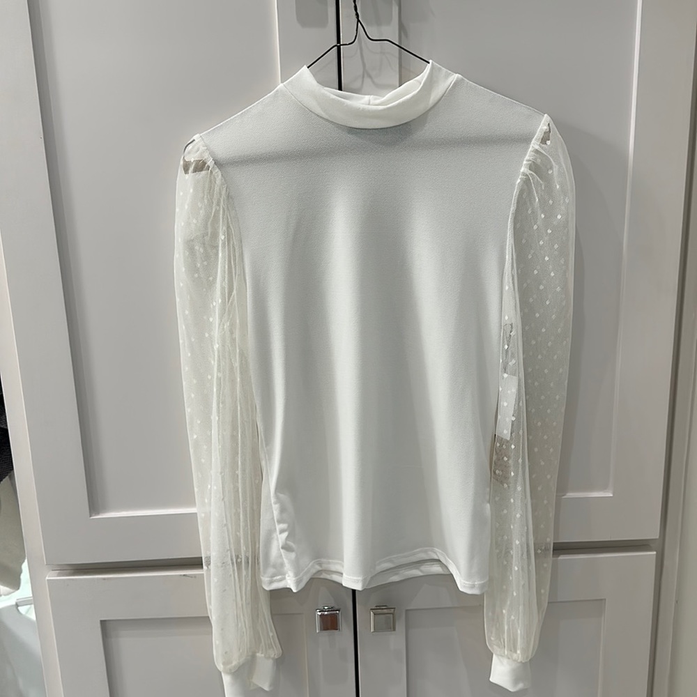 NWT ivory cloud halogen shirt